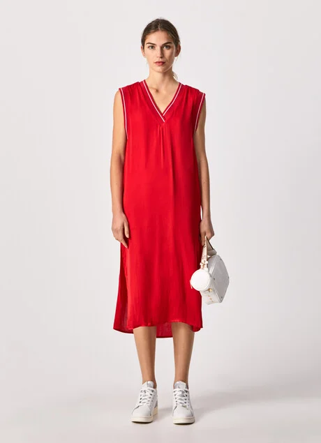 Pepe Jeans Abito Tunica Donna Matilda Rosso Royal - PL953027