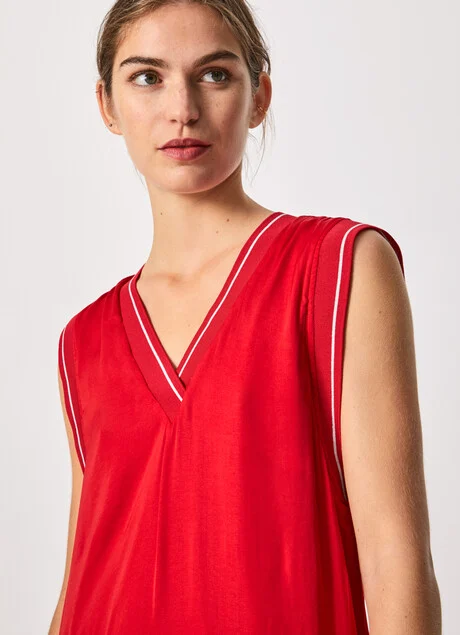 Pepe Jeans Abito Tunica Donna Matilda Rosso Royal - PL953027