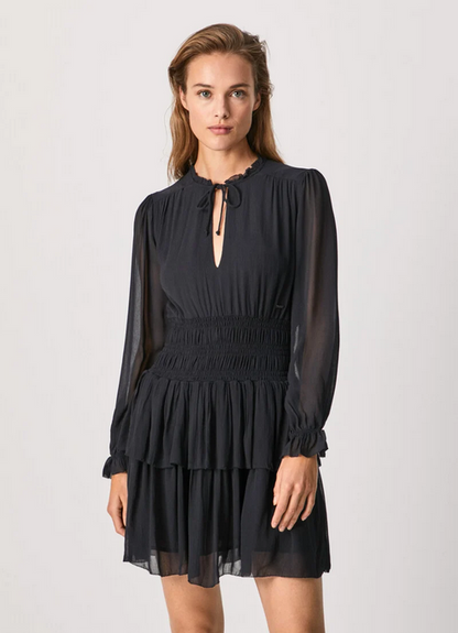 Pepe Jeans Lucy Romantic Mini Dress PL953018 999 black