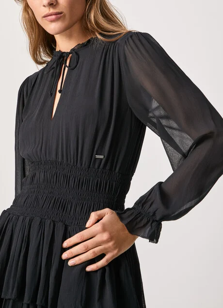 Pepe Jeans Lucy Romantic Mini Dress PL953018 999 black