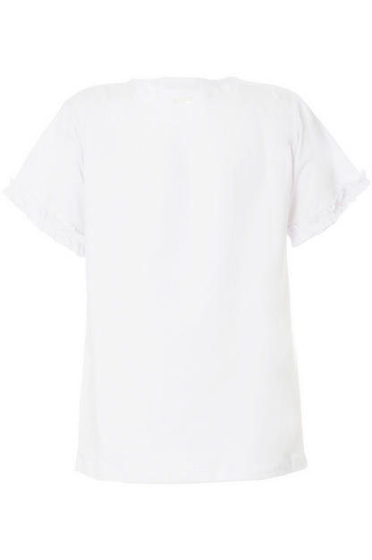 CafèNoir T-shirt in jersey di cotone con stampa "just be cool" C7JT0059 W001 white