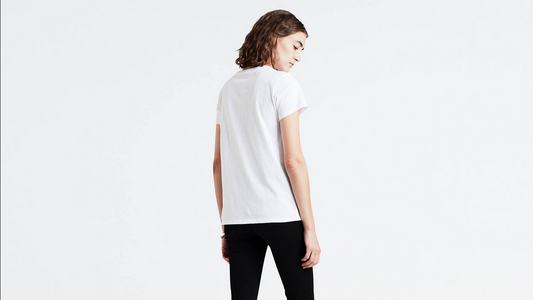 Levi's maglietta manica corta The Perfect 173690453bianco-oro