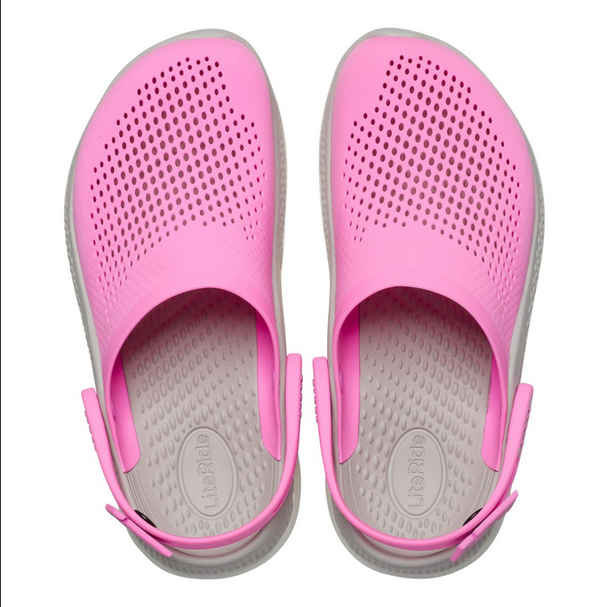 Crocs ciabatta sabot da donna LiteRide 360° Clog 206708 6SW rosa-grigio