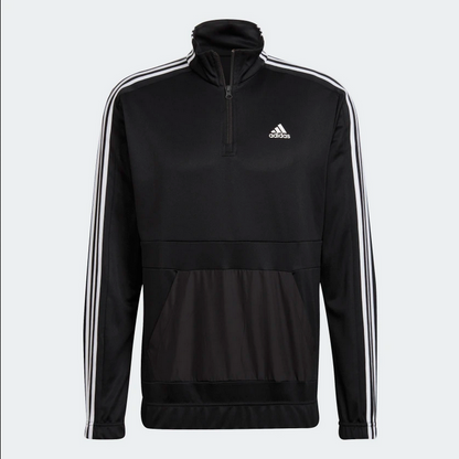 Adidas Tuta sportiva da uomo Aeroready Tricot Quarter Zip HE2233 nero bianco