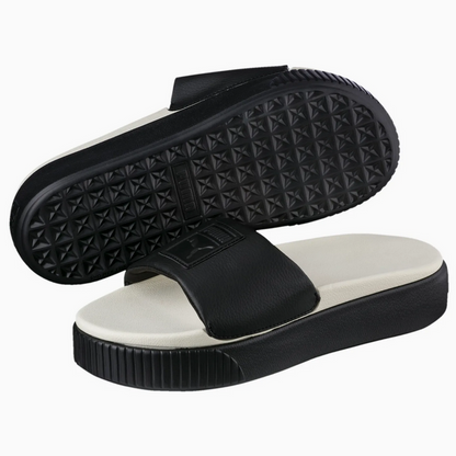 Puma Ciabatta con zeppa Platform Slide 366121 04 black-white