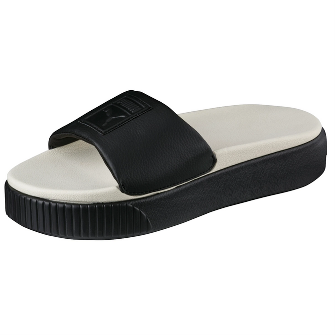 Puma Ciabatta con zeppa Platform Slide 366121 04 black-white