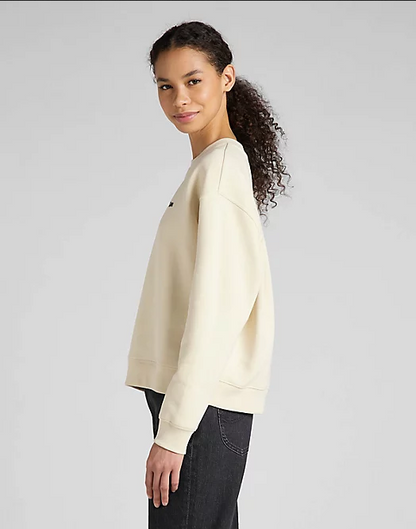 Lee Felpa da donna girocollo Sweatshirt L53LLJDN ecru