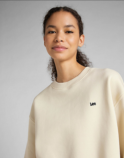 Lee Felpa da donna girocollo Sweatshirt L53LLJDN ecru