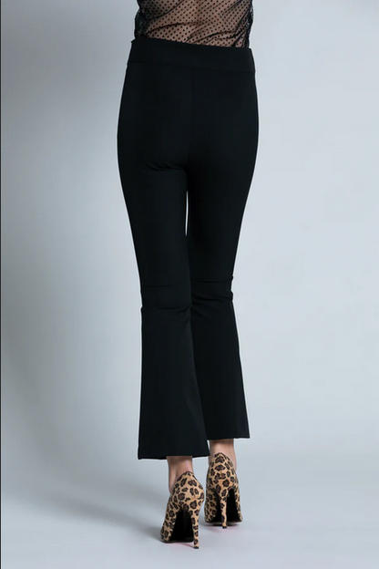 Relish Pantalone da donna NORY a vita alta crop con doppia zip RDA2207036036 1199 black