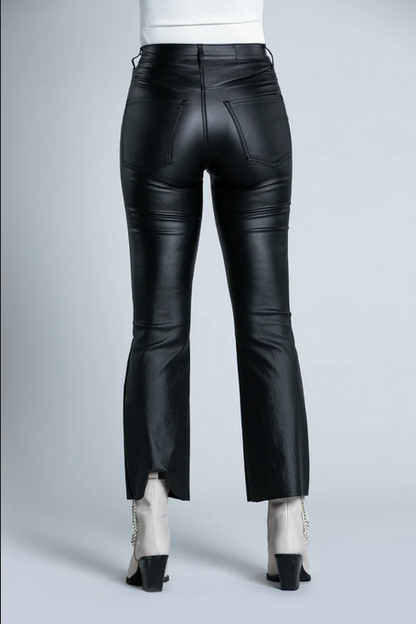 Relish Pantalone da donna a vita alta Crop a Zampa RDA2207422014 1199 black