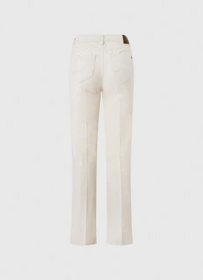 Pepe Jeans Pantaloni da donna svasati in velluto a coste Willa Cord PL2115850 804 ivory
