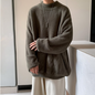 Men's crew neck wool sweatshirt, Korean style sweatshirt