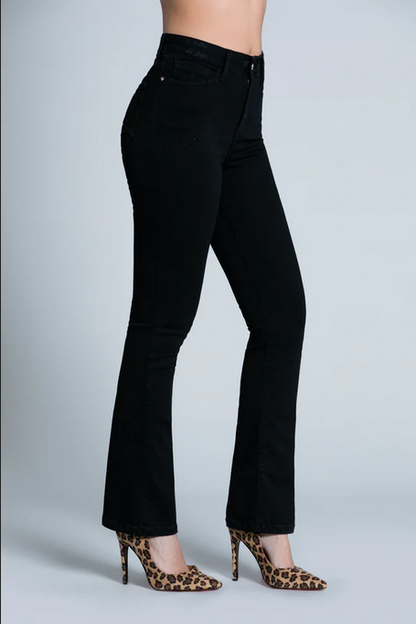 Relish Pantalone Jeans da donna a vita alta con ricamo Starf_B RDA2207135011 1199 black denim