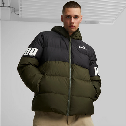 Puma piumino da uomo con cappuccio 849335 70 forest night