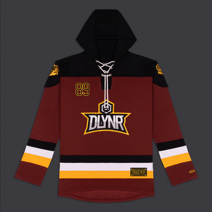 Dolly Noire Felpa da uomo con cappuccio GOAT Classic Hockey Hoodie SW167-SU-01 Bordeaux