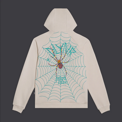 Dolly Noire Felpa da uomo con cappuccio Joro Spider Hoodie sw446-sa-01 beige luna