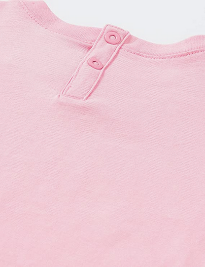 Champion Completino da bambina Legacy American Classics logo T-shirt + Short 404686 PS024 CNP rosa confetto