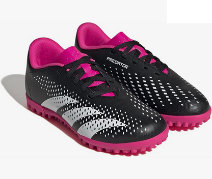 Adidas scarpa da Calcetto da ragazzo unisex Predator Accuracy.4 TF GW7085 nero-bianco-rosa