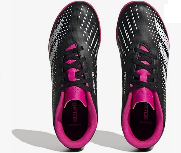 Adidas scarpa da Calcetto da ragazzo unisex Predator Accuracy.4 TF GW7085 nero-bianco-rosa