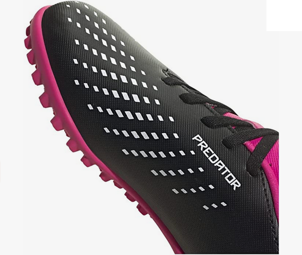 Adidas scarpa da Calcetto da ragazzo unisex Predator Accuracy.4 TF GW7085 nero-bianco-rosa