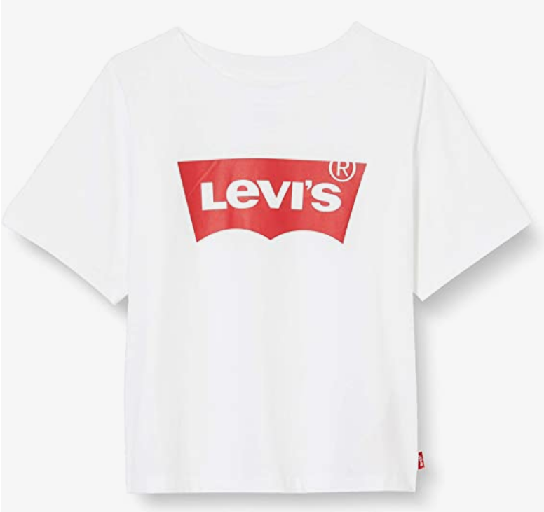 Levi's Kids maglietta da ragazza  LVG Light Bright Cropped Tee 4E0220 001 bianco