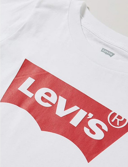Levi's Kids maglietta da ragazza  LVG Light Bright Cropped Tee 4E0220 001 bianco