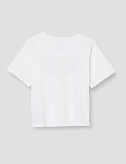 Levi's Kids maglietta da ragazza  LVG Light Bright Cropped Tee 4E0220 001 bianco