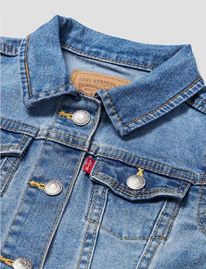 Levi's Kids Giacca in jeans elasticizzato da ragazza Trucker 4E4388-M0K blu chiaro