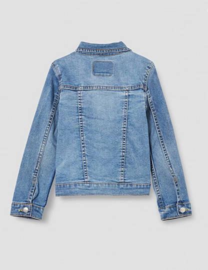 Levi's Kids Giacca in jeans elasticizzato da ragazza Trucker 4E4388-M0K blu chiaro