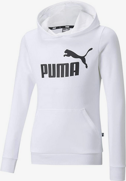 Puma Felpa da bambina con cappuccio e Logo Ess TR G 587030-02 white