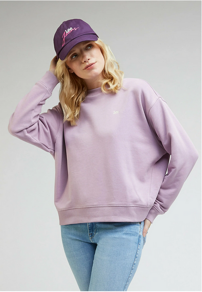 Lee Felpa garzata da ragazza Crew SWS L53LSRA39 plum