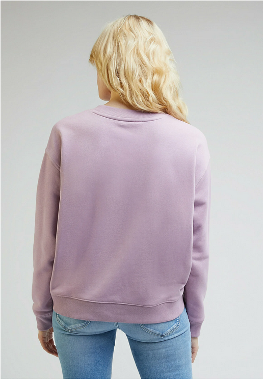 Lee Felpa garzata da ragazza Crew SWS L53LSRA39 plum