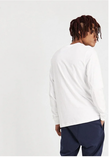 Nike T-shirt manica lunga a uomo Club Sportwear AR5193-100 white