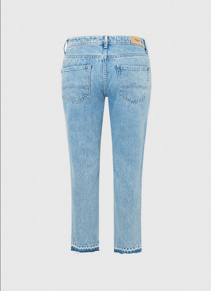 Pepe Jeans pantalone jeans da donna Violet Mom Carrot vestibilità a vita alta PL204176PD4R blu chiaro