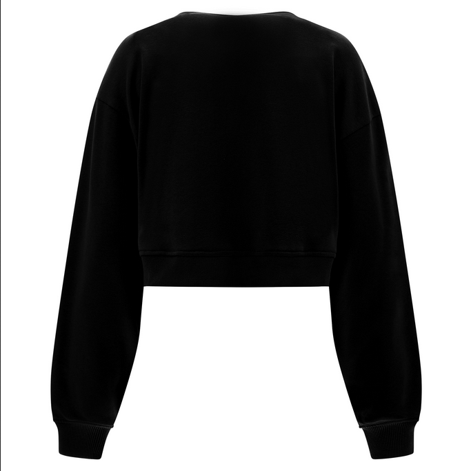 Freddy felpa leggera da donna comfort cropped S3WGZS1 N nero