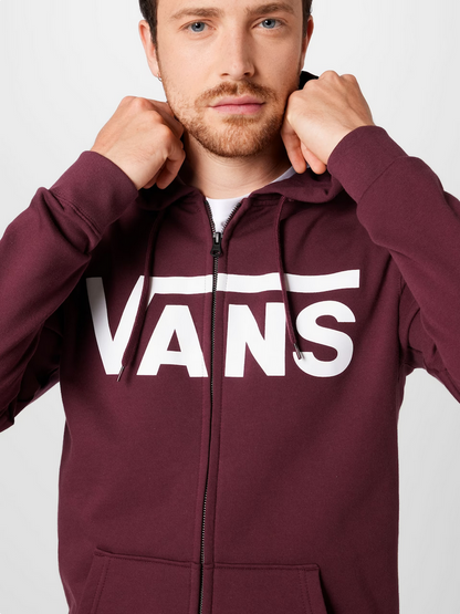 Vans felpa chiusura zip con cappuccio  FZH 5913H07 XS burgundy