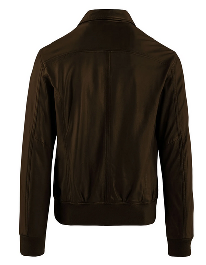 Bomboogie Bomber Pelle Chel Marrone - Giacca Uomo Capra OEKO-TEx