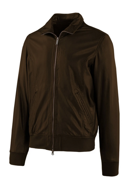 Bomboogie Bomber Pelle Chel Marrone - Giacca Uomo Capra OEKO-TEx