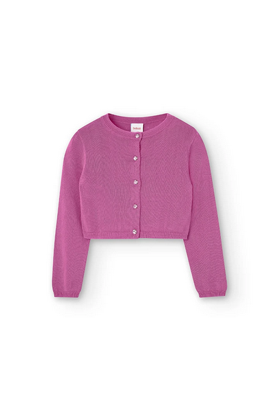 Boboli giacchetta tricot per bambina e ragazza con dettaglio bottoni 726364-3805 orchidea