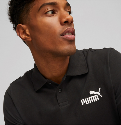 Puma Polo manica corta da uomo in cotone pique 586674-01 nero