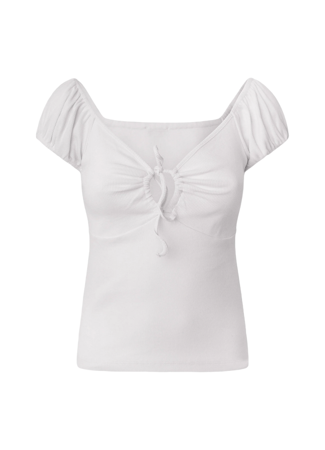Pepe Jeans Magletta da donna con scollo a cuore PL505454 800 white