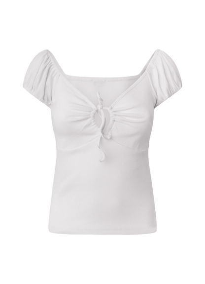 Pepe Jeans Magletta da donna con scollo a cuore PL505454 800 white