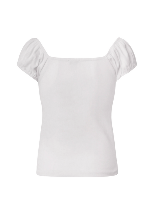 Pepe Jeans Magletta da donna con scollo a cuore PL505454 800 white