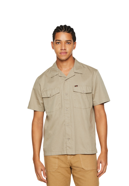 Lee Camicia da uomo manica corta Chetopa Shirt L68POMA24 mushroom