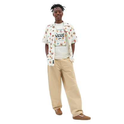 Vans camicia da uomo manica corta a fantasia Stickers VN0007WX3KS1 antique white