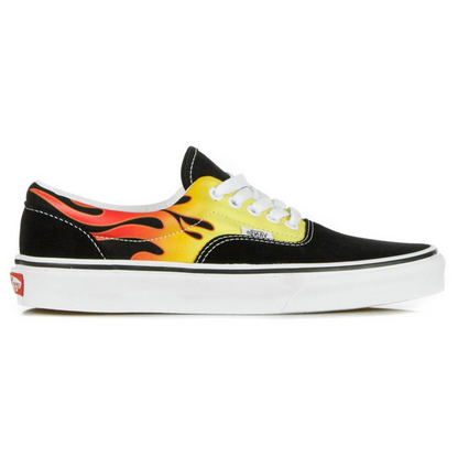 Vans Era Flame VN0A4BV4XEY1 Sneakers Unisex Nero Bianco Fiamme