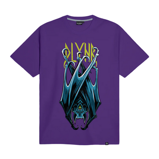 Dolly Noire T-shirt da uomo manica corta Covid Bat Tee 2ts398-ta-03 purple