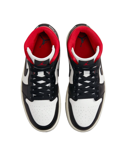 Jordan Air Jordan 1 Mid BQ6472-061 Sneakers Nero-Rosso-Bianco