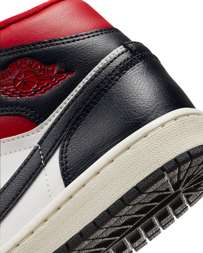 Jordan Air Jordan 1 Mid BQ6472-061 Sneakers Nero-Rosso-Bianco