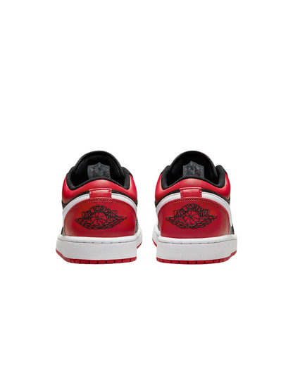 Jordan scarpa sneakers bassa da uomo Jordan 1 Low 553558 066 nero rosso bianco